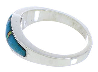 Sterling Silver Turquoise Opal Southwest Ring Size 5-3/4 EX51041